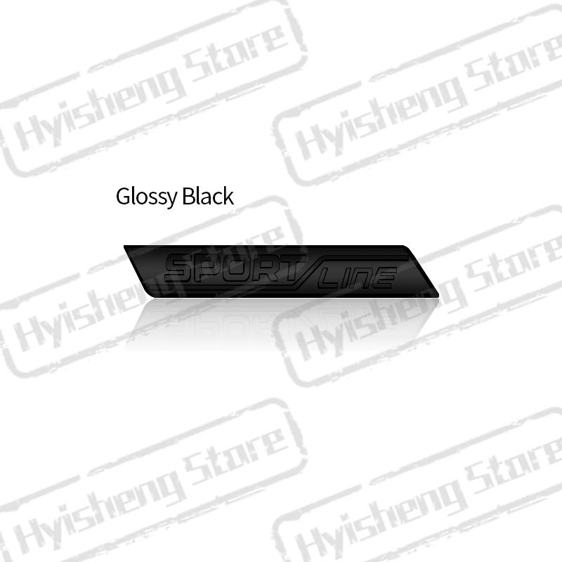 AAABV1 Metal Car Styling Sport Line Front Grille Sticker Badge Rear Trunk Body Emblem For Skoda VRS Octavia Rapid Kodiaq Karoq Superb