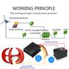 2000W Vertical Axis Wind Turbines Generator Lantern 5 Blades Motor Kit Home Hybrids Streetlight Electromagnetic 12/24V