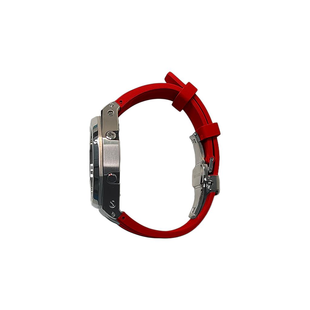 Casio Men Liquid Crystal,Analog Dual Display Series 44mm Red Watch GA-2100-4A(Watch3--)