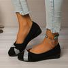 Elegante Damen Mary Jane flache Schuhe, Funkelnder Glitzer, Leicht, Bequem, Handwaschbar, Frühling/Sommer/Herbst/Winter