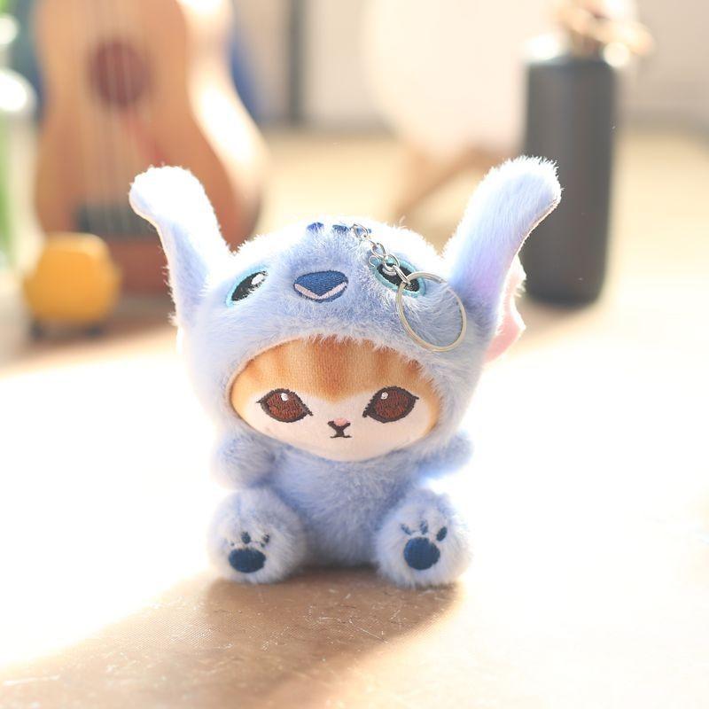 Lilo Stitch Plush Animal Keychain With Short Velvet Fabric Travel Doll Daily