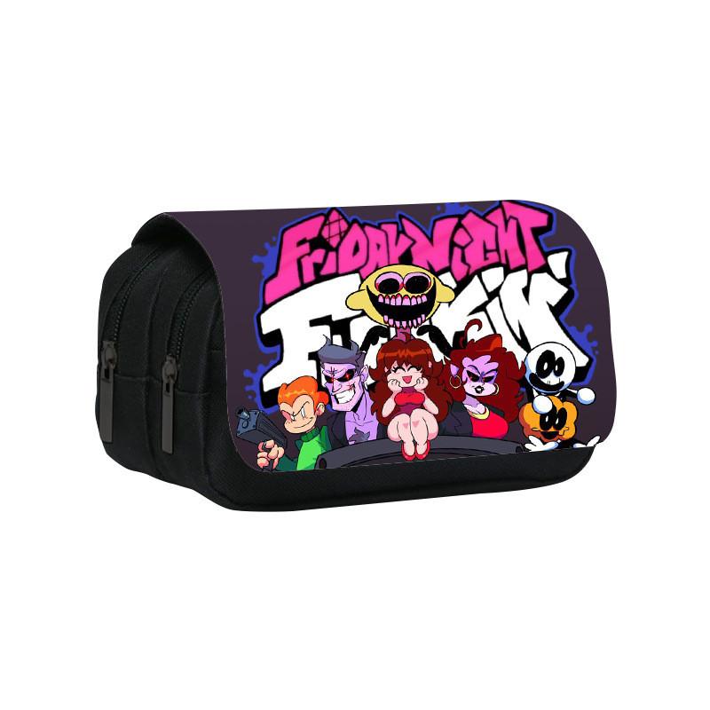 Friday Night Funkin Pencil Case With Nylon Material And Spacious Storage For Students