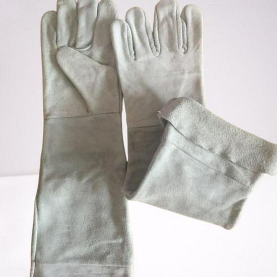 60CM Heat-Resistant Two-Layer Cowhide Welding Gloves