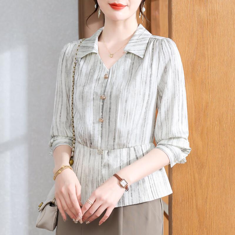XUEXI Women s Chiffon Long Sleeve Blouse 4XL