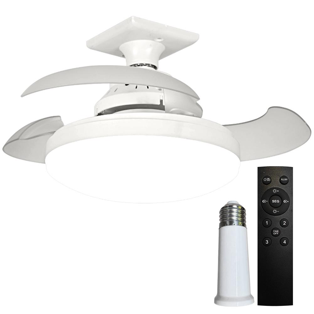 Fandelier Ceiling Fan Remote Control Bladeless LED Ceiling Fan Chandelier Ceiling Fan for Bedroom Living Room Dinning Room