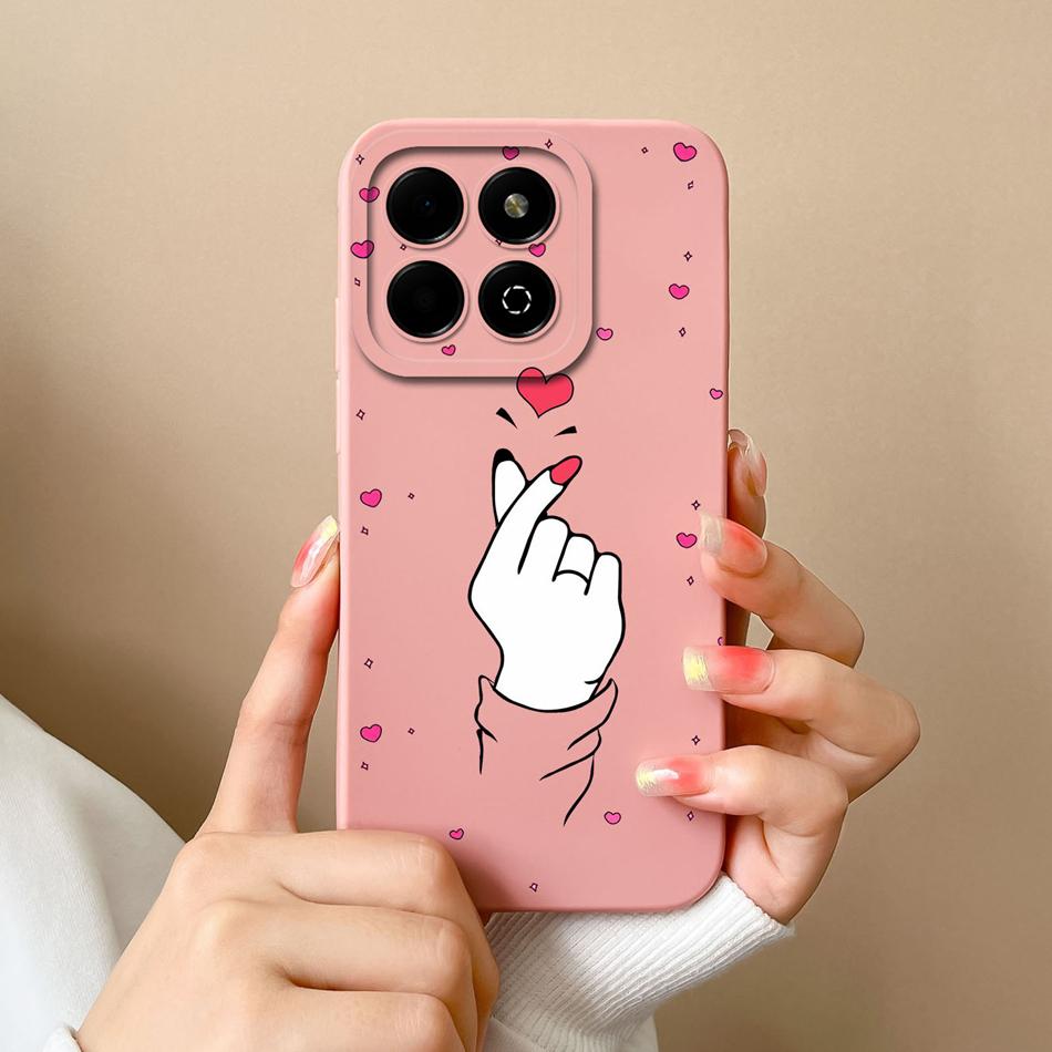 Fashion Cover For Honor X6B Case Soft Liquid Silicone Camera Protection Anti Drop Candy Phone Back Cover Model JDY-LX1 LX2 Funda