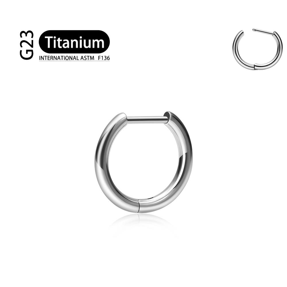 G23 Titanium Piercing 16G/18G 8/10/12mm Nose Ring D Shape Segment Ring Clicke Cartilage Tragus Helix Lip Piercing Body Jewelry