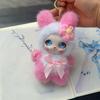 Ornaments Rabbit Doll Figures Big Ear with Flower Bunny Plush Doll Pendant  Lady/Girls