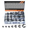 60Pcs Cable Clamps Assortment for Pipe and Wire Installation Rubber Cushioned Stainlesses Steel Clip with Screws