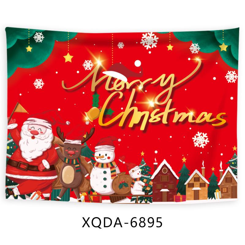 Christmas Tree Tapestry Santa Claus Hanging Cloth Background Cloth Christmas Tree