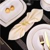 1/6/12pcs Gold Leaf Napkin Ring Buckles Metal Dinnig Table Decoration  for Wedding Birthday Party