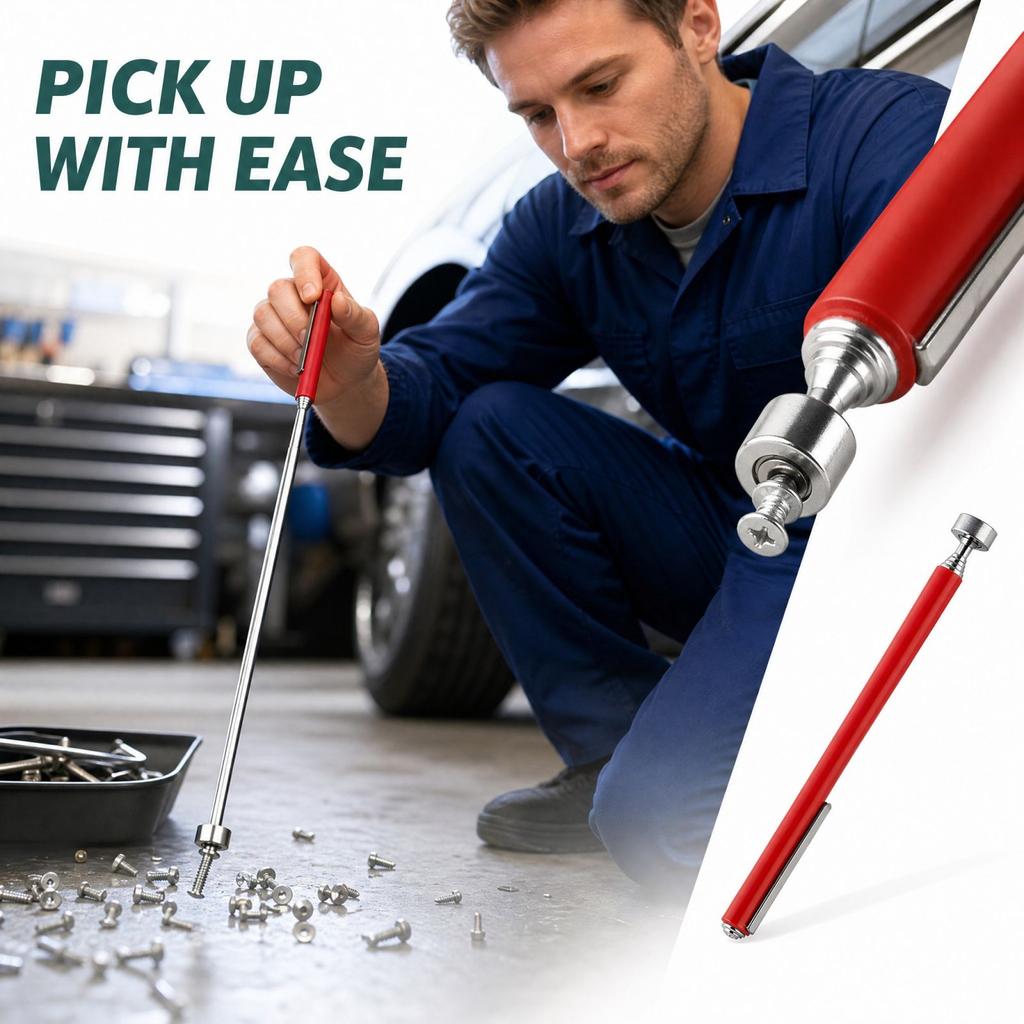 5-Pound Telescoping Magnetic Pickup Tool with Extension Rod, Handy Sweeper for Dropped Screws and Nails