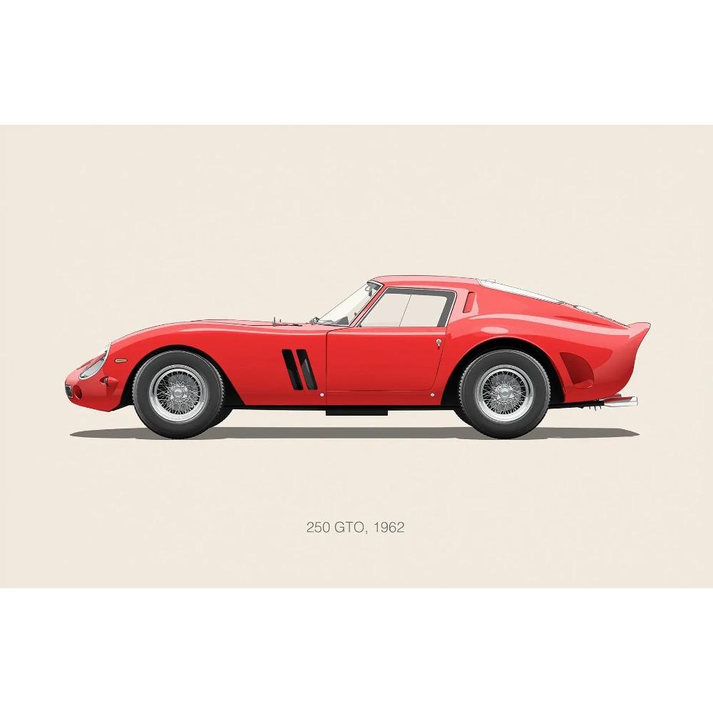 Minimalist Sports Car Posters Vintage  Luxury Car Porsche Ferrari Prints Canvas Painting Wall Art Pictures Kids Boys Room Decor