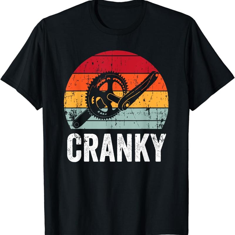 Funny Vintage Cranky Bike Bicycle Rider Cycling Lover T Shirt S