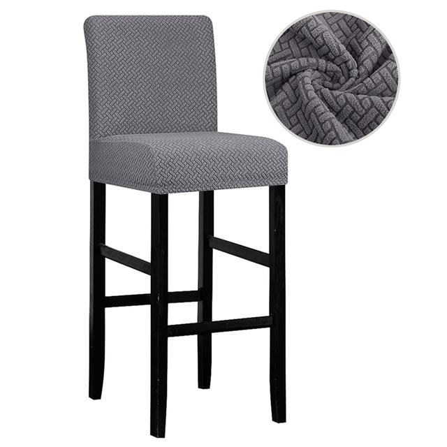 Kurze Größe Wasserabweisende Barhocker-Abdeckung Stuhl-Schutz Sitzbezug Überwurf Für Hotel Bankett Hochzeit Party Esszimmer Small Size grau