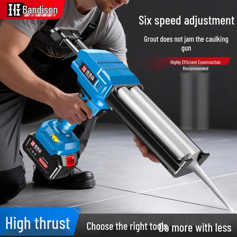 Pistolet à calfeutrer à double tube sans fil Bandeson prise CN (adaptateur inclus)