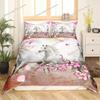 3D Horse Duvet Cover King Queen Size Yellow Sunflower Bedding Set Floral Animal Theme Quilt Cover Wildlife Soft Comforter Cover