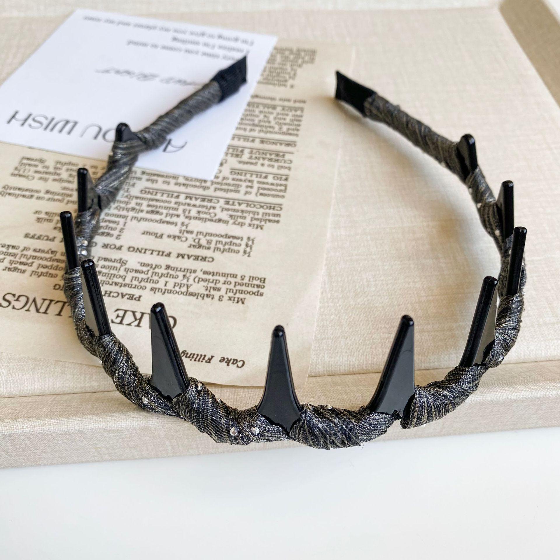 

Корейская повязка на голову со стразами «Звездное небо» — элегантный аксессуар для волос из смолы для мытья лица и повседневной носки