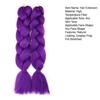 2Pcs 24-Inch Braiding Purple Hair Extension Natural Looking Halloween Costume Cosplay Stage Party Pre Stretched Long Braids Synthetic Hair Extension