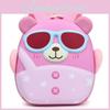 Kidfriendly Nylon School Bag With Cartoon Sunglasses Bear Graphic And Ergonomic Shoulder System