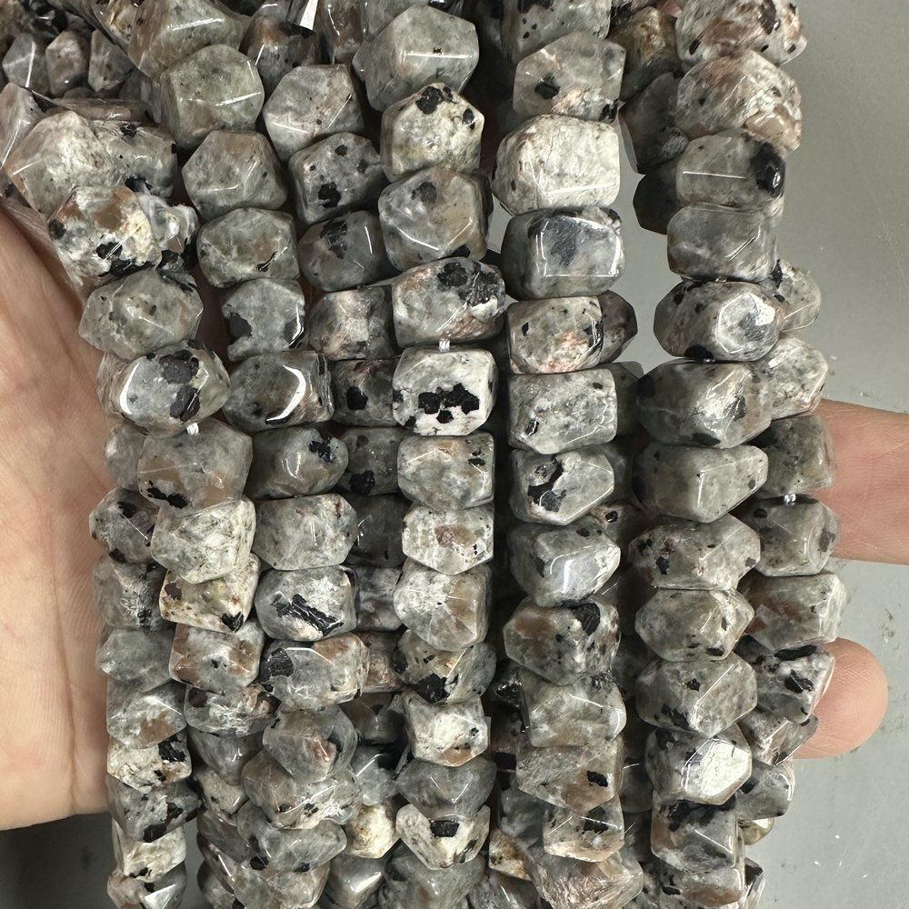 Contas Espaçadoras de Cristal Irregular Lápis Lazúli e Ametista para DIY