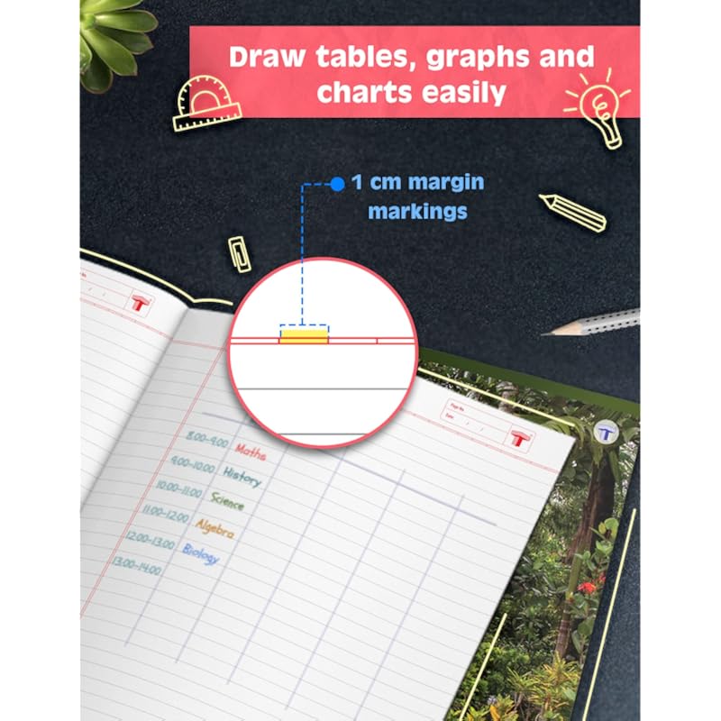 A4 Size Long Notebooks For Students | Single Line Ruled 140 Pages In Each | Soft Cover, 21 Cm X 29.7 Cm Approx | Gsm 57