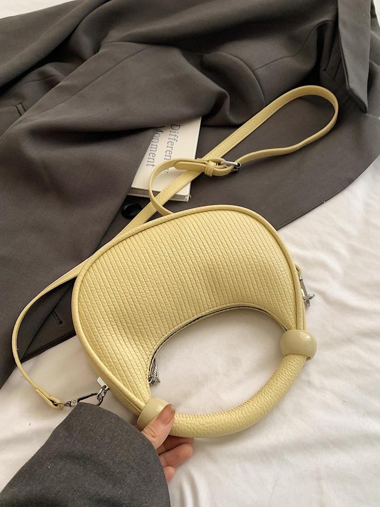 Sac à main plissé en forme de croissant pour femme Automne 2025: Sac à Bandoulière Unique et Sac Bandoulière à la Mode
