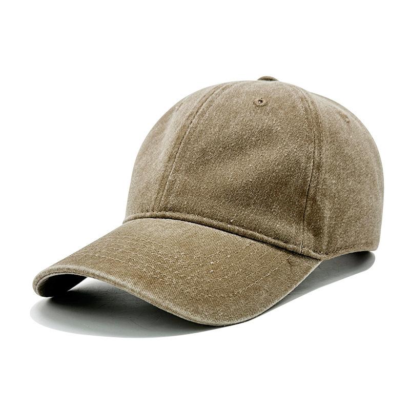 Pure Cotton Old Washed Baseball Cap Soft Top Solid Color Cap Sunshade Sunscreen Hat Embroidery