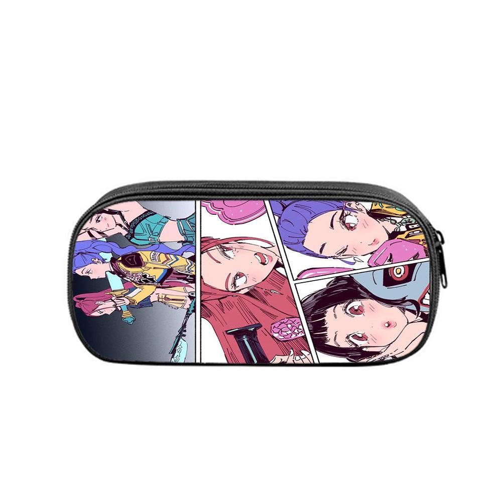 Huntrix Kpop student print pencil bag Kpop witch hunting girl group student storage stationery bag pencil bag KTY