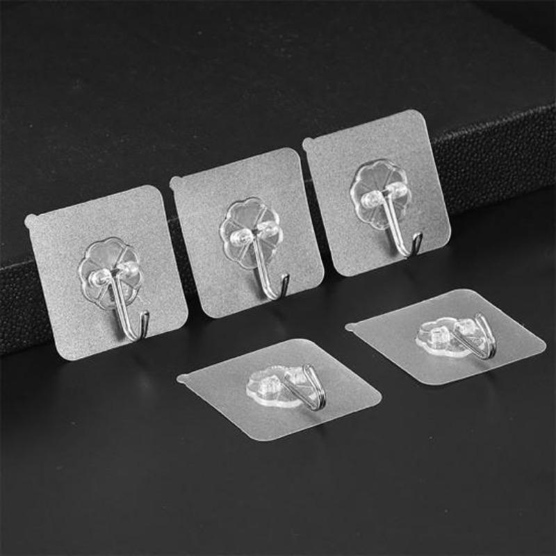 1PCS Useful Suction Cup Hook Waterproof Wear-resistant Wall Mount Self-adhesive Bathroom Hook for Living Room Bathroom Closet