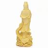 Dragon-riding Kannon Buddhist Statue, Approximately 17cm Tall, Natural Boxwood (Tsuge) Wood Carving, Dragon God, Dragon-riding Kannon, Dragon Kannon,