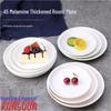 Qianxing 7-inch White Melamine Flat Dinner Plates, 10-Pack