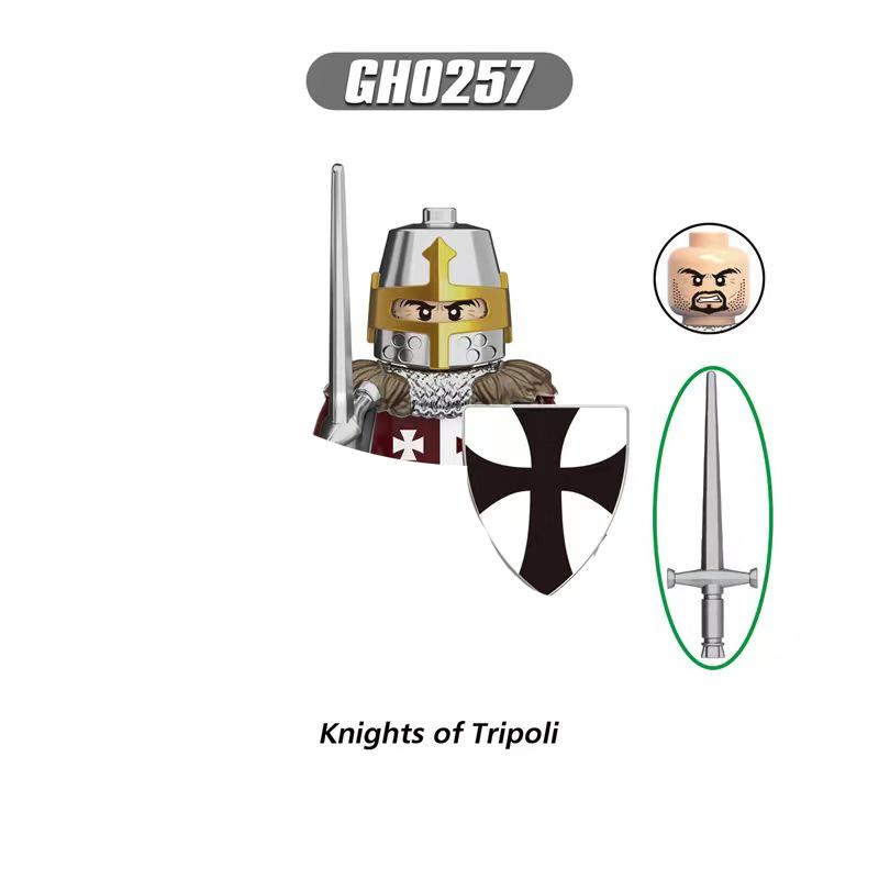 Mittelalterliche Ritter Serie Figuren Bausteine Krieger Soldaten Wachen Löwenherz Krankenhaus Deutscher Ritter Schlacht Hirte Kindergeschenk