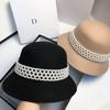 Autumn and Winter Big-name Woolen Woolen Basin Hat Italian Designer Heavy Industry Bracelet Pearl Top Hat Fashion Retro Celebrity Style
