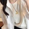 Unique Designs Cow Horn Pendant Adjustable Sturdy Black Rope Chain Necklace Jewelry Accessory for Stylish Women