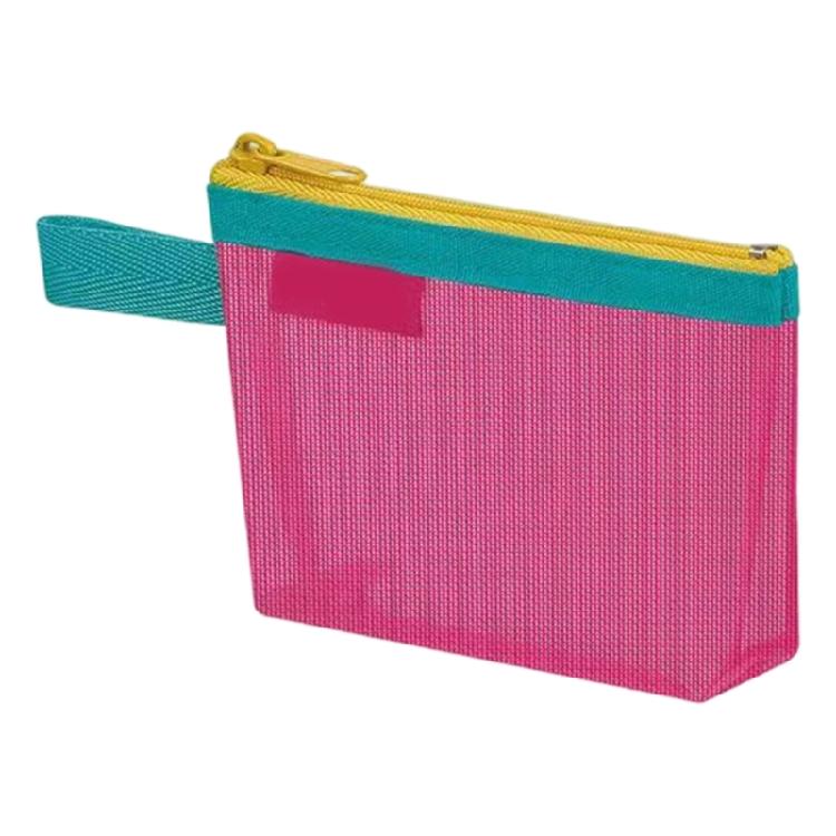 Portable Cosmetic Bag Large Capacity Nylon Mesh Bag Makeup Organiser Storage Pouches For Jewelry Cosmetics Supplies