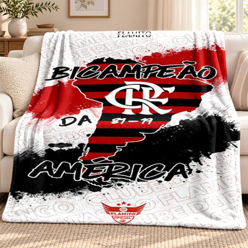 CR Flamengo Blanket Flannel Blanket Soft Cozy Plush Throw for Sofa Bed Lightweight Home Decoration Outdoor Camping