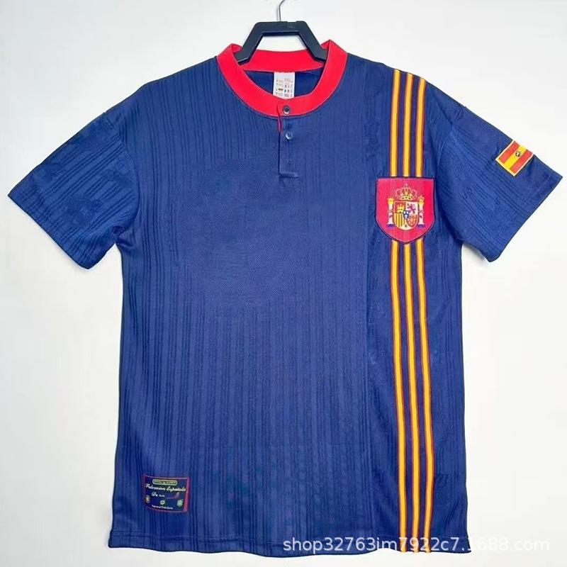 Club retro jersey home and away retro top nostalgic league Champions League version short sleeve Red Devils main Real Madrid