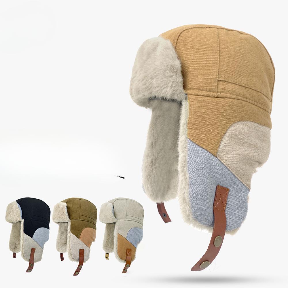 Lei Feng Hat Men's Cold proof and Warm Ear Protection Fashionable and Versatile High End Outdoor Riding Hat Women's Windproof