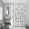 Bathroom Thickened Curtain Cloth MildewProof Waterproof Shower Curtain Set Free Punching Bathroom Partition Curtain Door Curtain Window