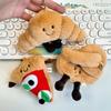 Cute Croissant Pizza Burrito Bread Creative Plush Doll Keychain Backpack Pendant