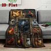 Chicken Portraits 2D Flat Pattern Flannel Blanket, High Quality All Seasons, Home Decor, Warmth and Comfort, Perfect for Christmas Gifts.