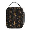 Heks Zwarte Kat Pompoen Halloween Patroon Geïsoleerde Lunchtas voor Vrouwen Kinderen Lekkagevrije Voedseldozen Thermische Lunchbox Tote