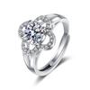 925 Sterling Silver Korean Style Four Leaf Clover Ring for Women Ins Trendy Minimalist Single Index Finger Ring Fashion Jewelry