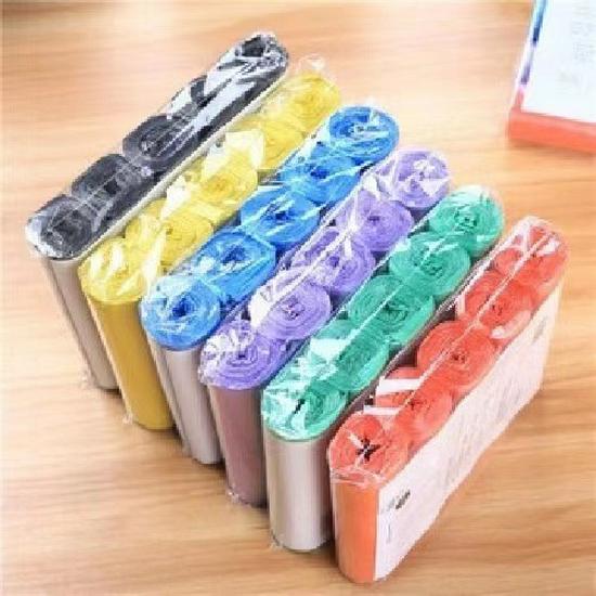 Extra Thick Flat Mouth Garbage Bags, Disposable Plastic Bags - 5 Rolls