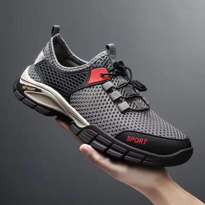 Men's Summer Mesh Shoes Comfortable Simple Outdoor Hiking Sports Breathable Casual Hundred Big Size Comfortable Outdoor Shoes