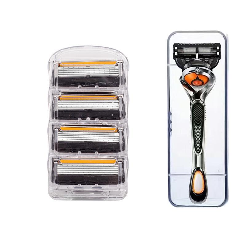 Five-Layer Manual Shaver Compatible with Gillette Stainless Blades - Exclusive Set