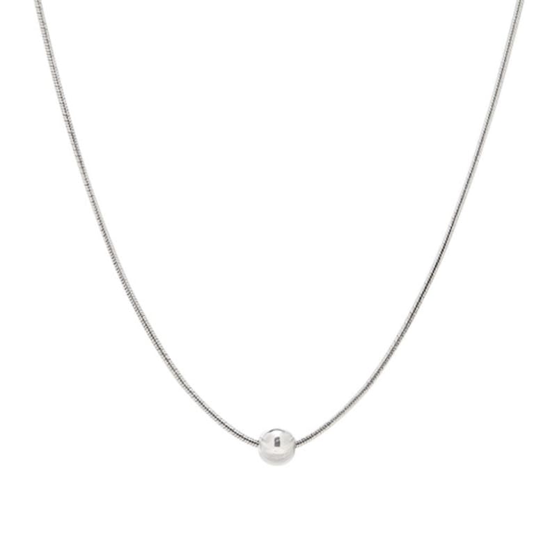 

JYDDM 925 Cutting Ball Silky Chain Necklace Type.1 GOLD