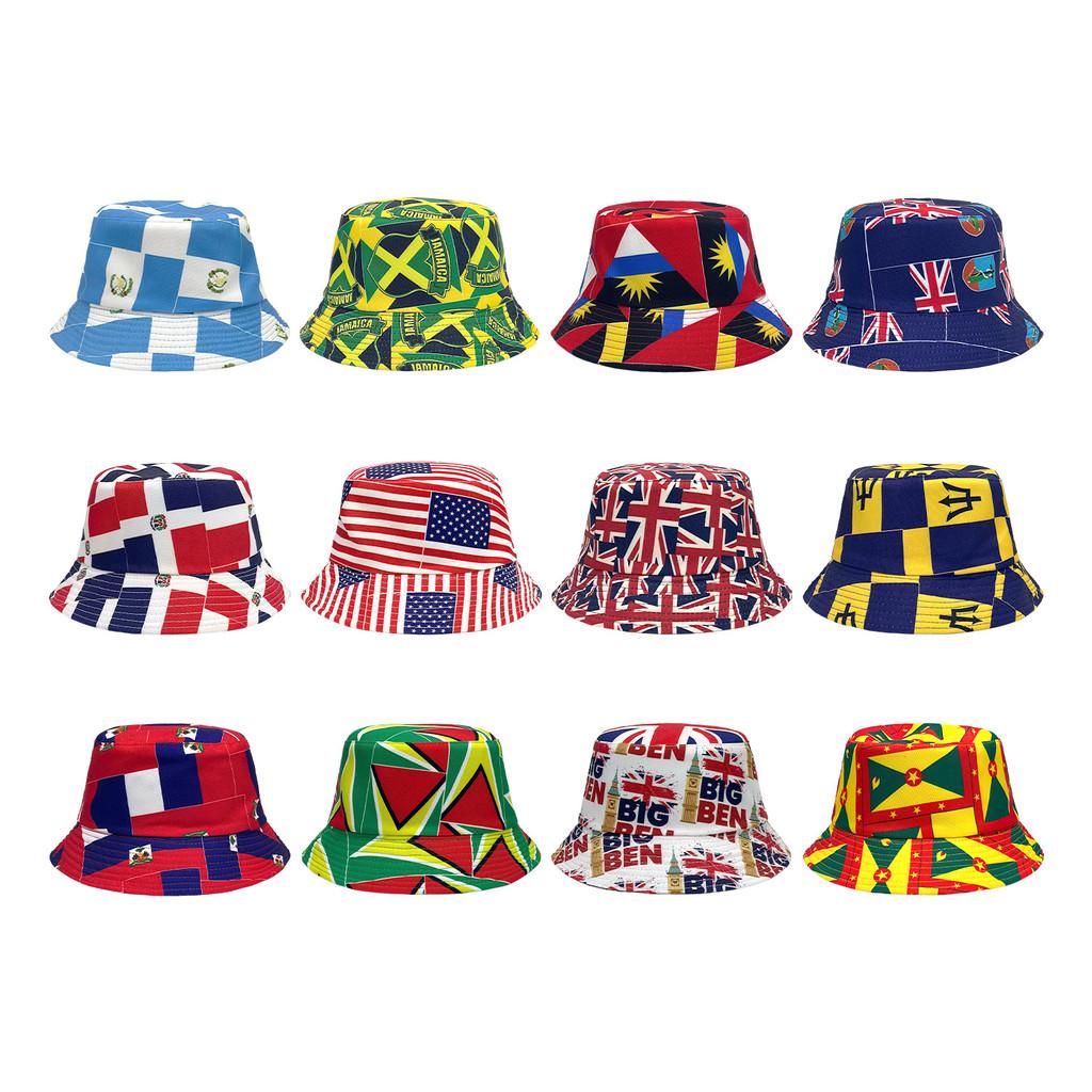 Cotton Summer Sports Cap With World Flag Print For Football And Basketball Fans
