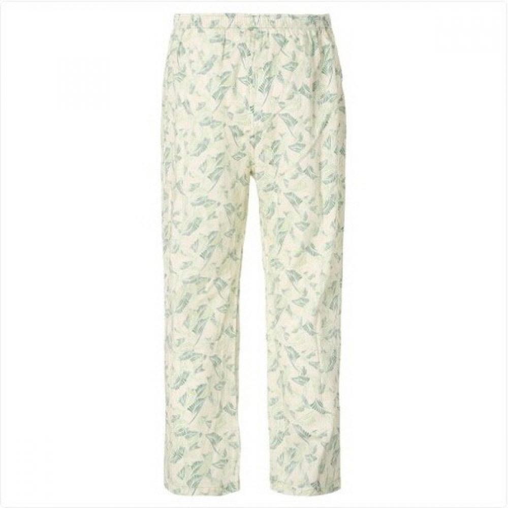 Triumph Cotton 80s Green Feather Easy Pants Tfmef122gr